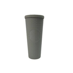 NWT - Starbucks Authentic Matte Gray Soft Touch Studded Tumbler Cup With Straw …